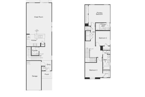 Property floor plan «Townhouse», 3 bedrooms in Meadows at Oakleaf Townhomes