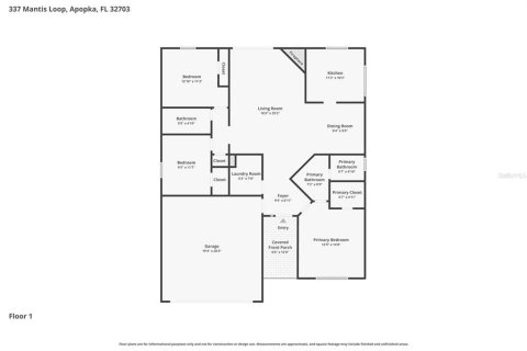 Villa ou maison à vendre à Apopka, Floride: 3 chambres, 136.38 m2 № 2102491 - photo 2