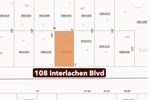 Terreno en Interlachen, Florida № 2164452