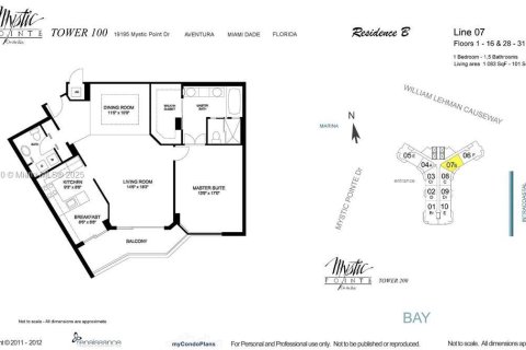 Condominio en venta en Aventura, Florida, 1 dormitorio, 100.61 m2 № 1691911 - foto 7