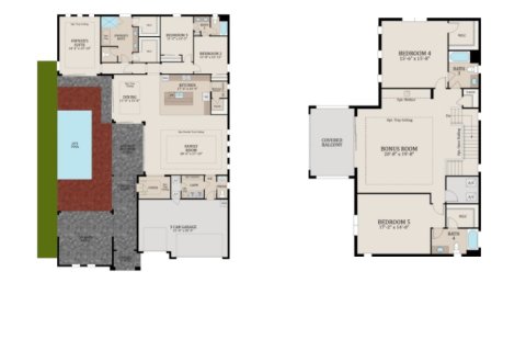 House floor plan «House», 5 bedrooms in Serengeti by Biscayne Homes
