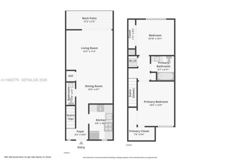 Adosado en venta en Miami, Florida, 2 dormitorios, 92.9 m2 № 2079711 - foto 15