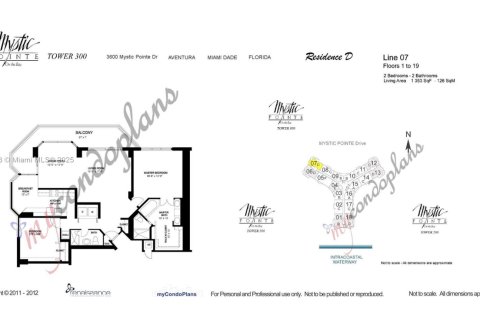 Condominio en alquiler en Aventura, Florida, 2 dormitorios, 125.7 m2 № 1934317 - foto 3