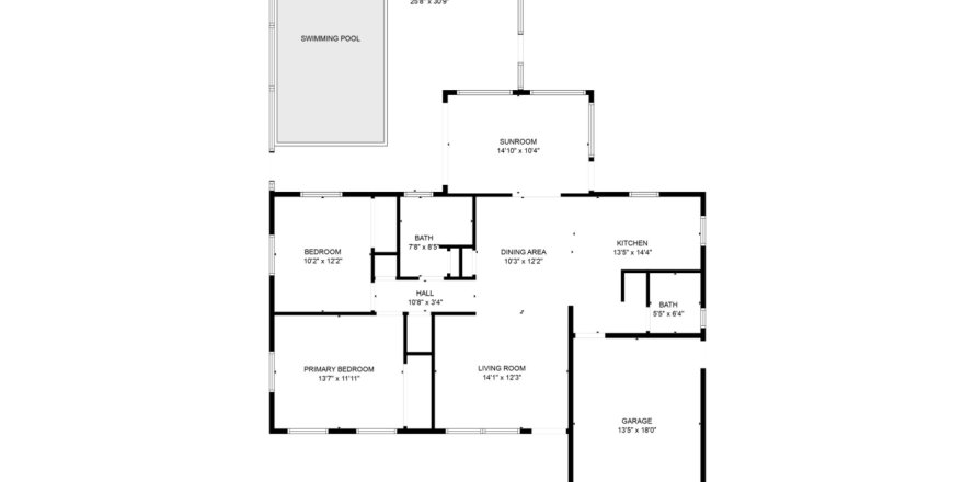House in Dunedin, Florida 2 bedrooms, 114.55 sq.m. № 1533025