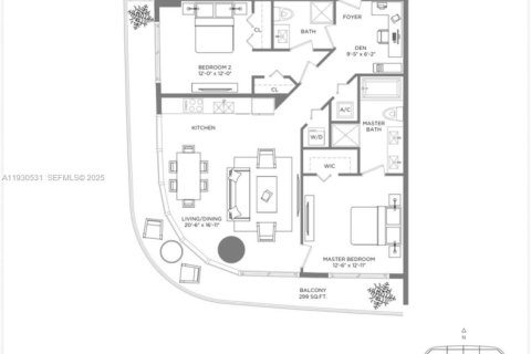 Снять в аренду кондоминиум в Майами, Флорида 2 спальни, 97.83м2, № 1989685 - фото 24