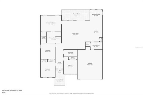 House in Inverness, Florida 4 bedrooms, 178.74 sq.m. № 2224507 - photo 2