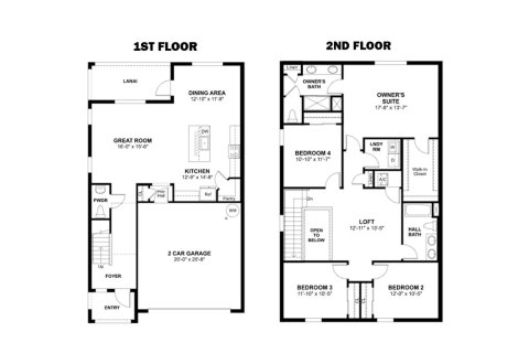 Townhouse floor plan «208SQM WARNER», 3 bedrooms in ASPIRE AT HAWKS RIDGE