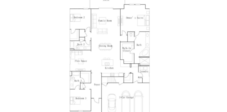 House floor plan «House», 3 bedrooms in Prosperity Lakes Active Adult - Active Adult Estates