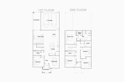 Townhouse floor plan «228SQM DELRAY», 5 bedrooms in PINE GLEN