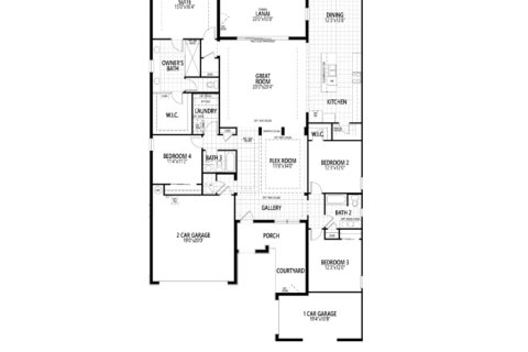 House floor plan «House», 4 bedrooms in Wellen Park - Renaissance