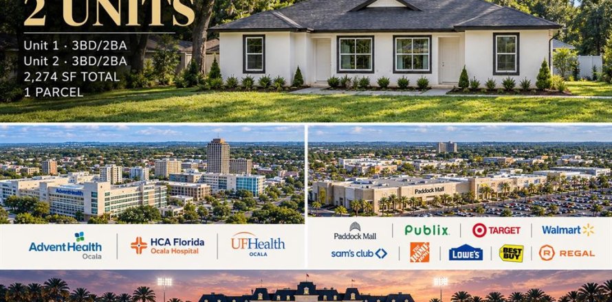 Immobilier commercial à Ocala, Floride 6 chambres, 211.26 m2 № 2406512