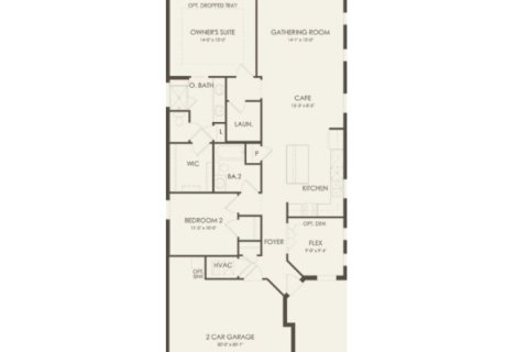 House floor plan «House», 2 bedrooms in Del Webb BayView