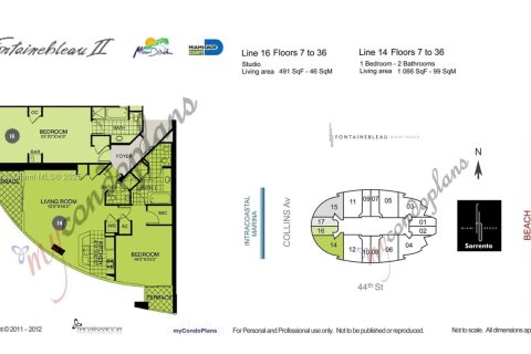 Купить кондоминиум в Майами-Бич, Флорида 2 спальни, 144.65м2, № 1958124 - фото 12