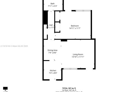 Condo in Miami Beach, Florida, 1 bedroom № 1974397 - photo 11