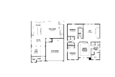Планировка виллы или дома «House» 3 спальни в ЖК RiverTown - Arbors by Mattamy Homes