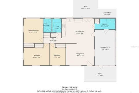 House in Homosassa, Florida 3 bedrooms, 109.25 sq.m. № 2284498 - photo 22
