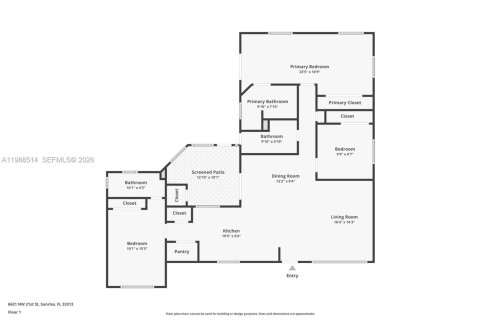 Casa en venta en Sunrise, Florida, 3 dormitorios, 144.56 m2 № 2052328 - foto 26