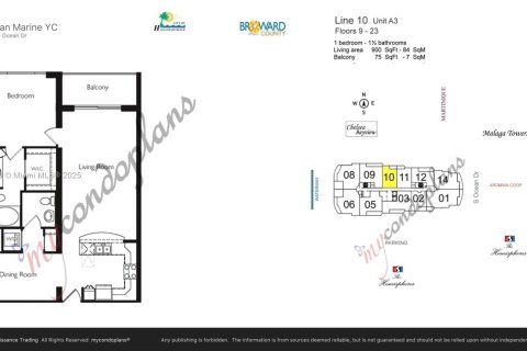 Condominio en venta en Hallandale Beach, Florida, 1 dormitorio, 83.61 m2 № 1992326 - foto 5