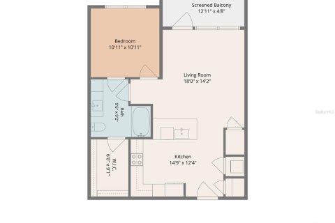 Apartamento en alquiler en Nokomis, Florida, 1 dormitorio, 67.35 m2 № 2196231 - foto 2