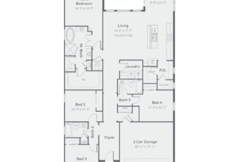 House floor plan «House», 4 bedrooms in Isle of Bayview