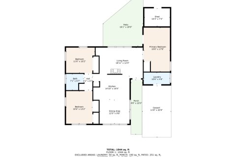 Casa en venta en Lakeland, Florida, 3 dormitorios, 115.2 m2 № 1558391 - foto 1