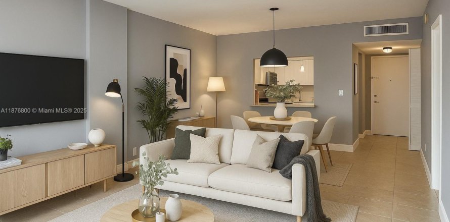 Кондоминиум с 1 спальней в Корал-Гейблс, Флорида № 1928006