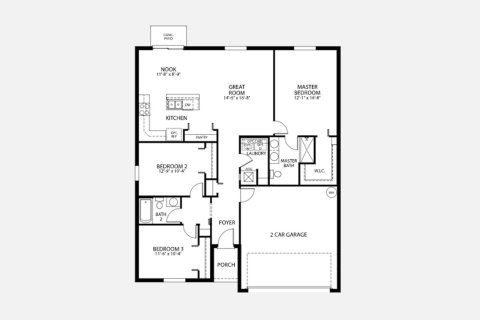 Townhouse floor plan «134SQM», 3 bedrooms in INVERNESS
