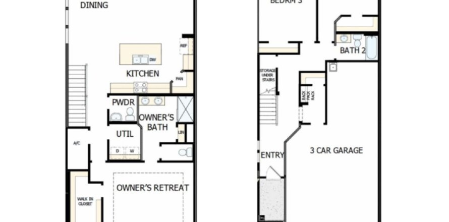 Adosado en Kettering at eTown - Paired Villas en Jacksonville, Florida 3 dormitorios, 200 m2 № 435780