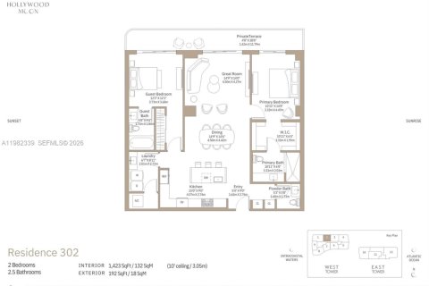 Copropriété à vendre à Hollywood, Floride: 2 chambres № 2048826 - photo 2