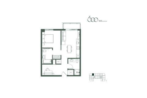 Property floor plan «Apartment», 1 bedroom in 600 MIami Worldcenter