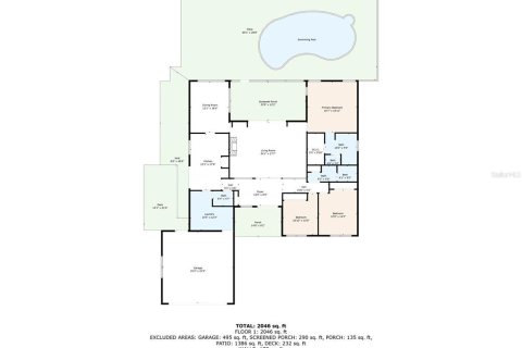 Купить виллу или дом в Тампа, Флорида 8 комнат, 207.64м2, № 1902667 - фото 2