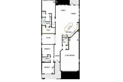 Планировка виллы или дома «House» 3 спальни в ЖК Oak Grove at Silverleaf 50’