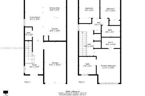 Townhouse in Pembroke Park, Florida 3 bedrooms, 118.54 sq.m. № 1836672 - photo 24