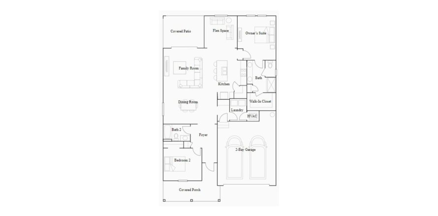 House in ANGELINE in Land O' Lakes, Florida 2 bedrooms, 156 sq.m. № 66040