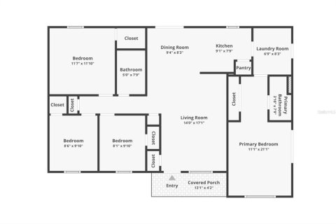 House in Oviedo, Florida 4 bedrooms, 117.71 sq.m. № 2094237 - photo 20