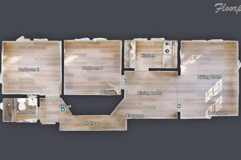 Дом в Майами, Флорида 2 спальни, 69.68м2 № 1998712