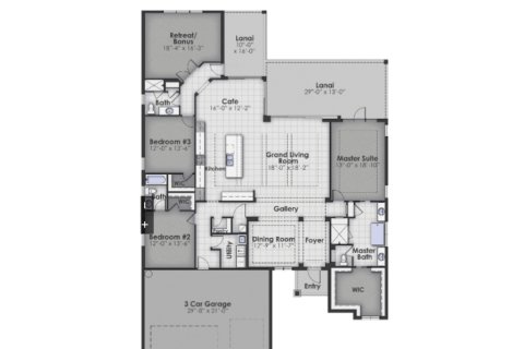 House floor plan «House», 3 bedrooms in Gran Place