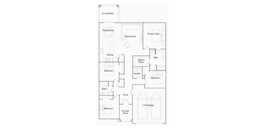 Планировка виллы или дома «172SQM» 4 спальни в ЖК MAGNOLIA PARK