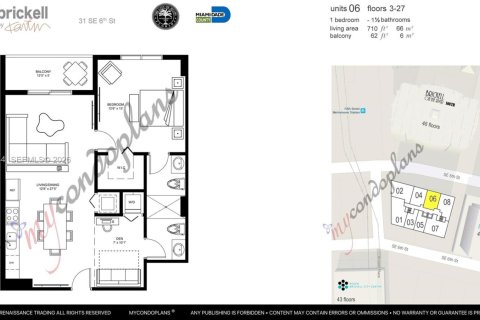 Copropriété à vendre à Miami, Floride: 1 chambre, 65.96 m2 № 2257411 - photo 12