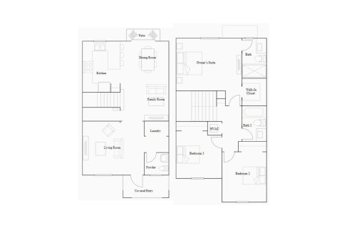 Townhouse floor plan «138SQM», 3 bedrooms in PINE VISTA
