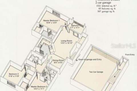 Снять в аренду кондоминиум в Тампа, Флорида 3 комнаты, 140.65м2, № 2097069 - фото 3