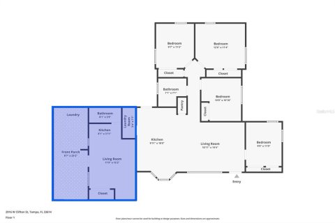 House in Tampa, Florida 5 bedrooms, 140.19 sq.m. № 1904711 - photo 6