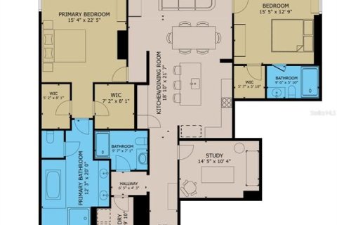 Снять в аренду кондоминиум в Сент-Питерсберг, Флорида 7 комнат, 201.78м2, № 1732558 - фото 7