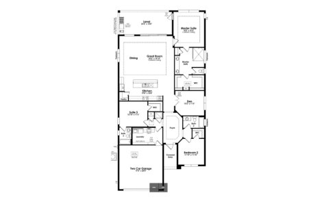 Планировка виллы или дома «House» 3 спальни в ЖК Cresswind Palm Beach