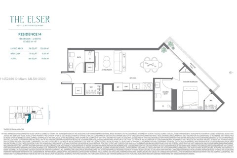 Condominio en venta en Miami, Florida, 1 dormitorio, 61.78 m2 № 1985523 - foto 22