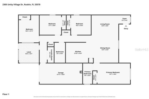 Villa ou maison à louer à Ruskin, Floride: 4 chambres, 145.21 m2 № 2420547 - photo 2