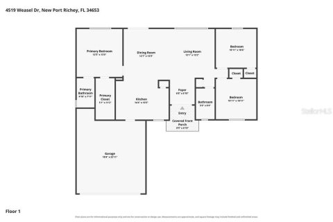 House in New Port Richey, Florida 3 bedrooms, 116.69 sq.m. № 2379606 - photo 2