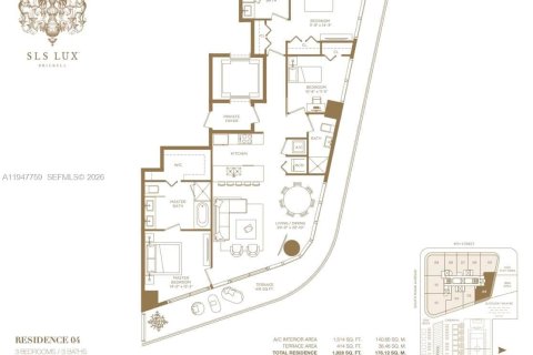 Apartamento en alquiler en Miami, Florida, 3 dormitorios, 123.93 m2 № 2026240 - foto 21