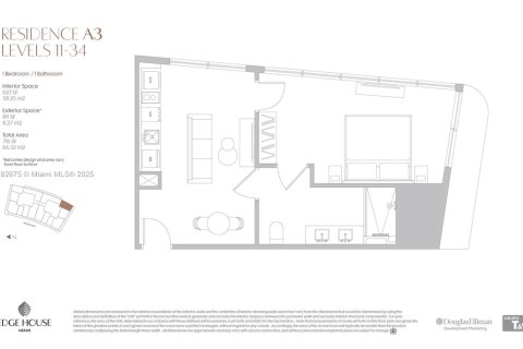 Купить кондоминиум в Майами, Флорида 1 спальня, 58.25м2, № 2146401 - фото 14