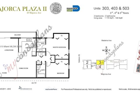 Copropriété à louer à Coral Gables, Floride: 2 chambres, 108.7 m2 № 1947668 - photo 18